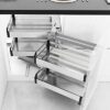 HFWYJF Blind Corner Cabinet Pull Out Organizer 15 Inch Opening,Magic Corner Base Cabinet Pull Out Right,Hidden Corner Cabinet Slide Out Shelves,2