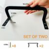 DIYYILIF 2 Pcs Mattress Retainer Bar, Black Metal Mattress Holder in Place to Keep Mattress from Sliding, Mattress Slide Stopper for Wooden Bed F