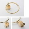 RAKUTE Bathroom Light Luxury Golden Stainless Steel Towel Ring, Towel Hanger Holder, Towel Rack, Towel Rail Bathroom Ring