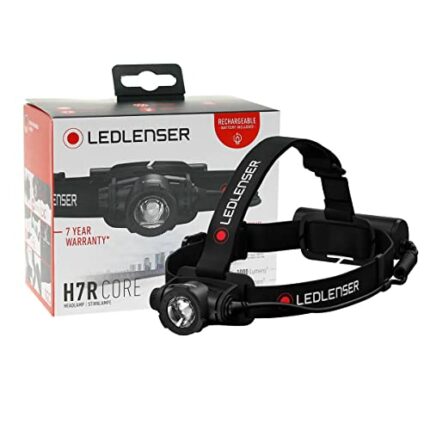 Ledlenser H7R Core - LED Headlamp, 1000 Lumens, Rechargeable with Lithium Battery, IP67 Waterproof, Dimmable, Const. Light, 250m Luminous Range,