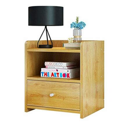 CZDYUF Bedside dressing table single pumping small bedroom cupboard solid wood storage cupboard bedside table, Wood