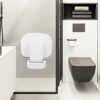 Heuffe Folding Shower Seat for Bath Wall Mounted,Fold Up Shower Stool,Shower Chair Foldable,Fold Down Bathroom Stool for Elderly Disabled Adults-