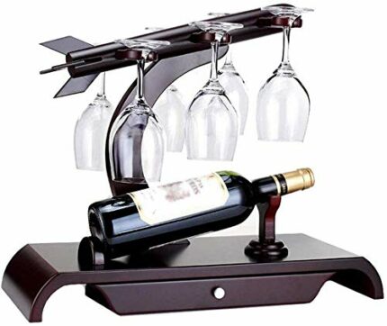 PIBM Stylish Simplicity Wine Racks Free Standing Solid Wood/Wine Glass Rack/Creative Multi-Function Decorative Ornaments/Freewine Cabinet Lockers