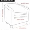 Tub Chair Covers for Armchairs, Armchair Covers Stretch Tub Chair Cover Removable Washable Sofa Couch Cover for Bar Counter Living Room Reception