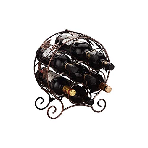 KXDCZ Iron Wine Rack- Free Standing Countertop Metal Wine Rack Tabletop Wine Storage Holders Stands