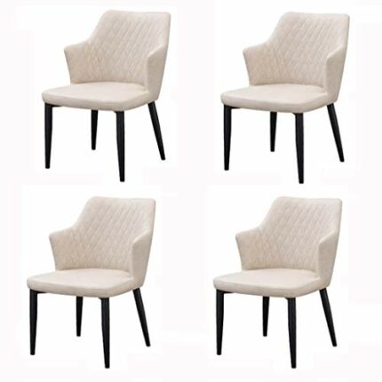 dining chair Kitchen Dining Room Furniture Chairs Dining Chairs Set Of 4 Modern Leather High Back Padded Soft Seat Chairs For Living Room Bedroom