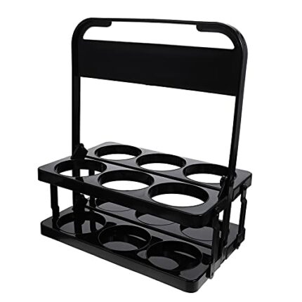 Tomaibaby Plastic Beer Portable Folding Basket Creative Foldable 6- Pack Beer Bottle Caddy Bucket Holder Foldable Wine Rack Cup Holder for Daily