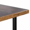 Ejoyous Retro Small Side Table, H Shaped Narrow End Table with Canvas Bag Industrial Slim Sofa Side Table Snack Table with Magazine Holder, for S