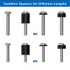 Universal TV Mounting Kit, Forging Mount TV Mounting Accessories, Contains Screws and TV Spacers M4 M6 M8, Compatible with Most TV Wall Mount/Mon