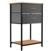 YITAHOME Chest of Drawers, Cationic Fabric 2-Drawer Storage Organizer Unit for Bedroom Living Room Closet, Sturdy Steel Frame, Easy Pull Fabric B