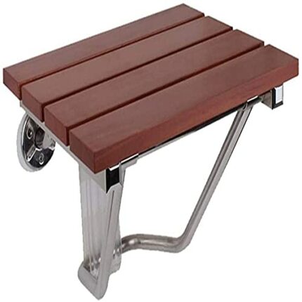 Bath Stools,Bathroom Seat/Foldable Wall Shower Stools Wall Mounted Shower Seat Stool Folding Change Shoes Stool for Elderly/Disabled Anti-Slip He