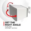 Play 3 Wall Mount White Pair Compatible with Sonos Play:3 Only, Twin Pack, Adjustable Swivel & Tilt Mechanism, 2 Mounting Brackets Includes All F