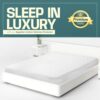 100% Egyptian Cotton Mattress Protector - Hotel Quality Quilted Cover Extra Deep 30cm Skirt - Anti-Allergy Bed Fitted Topper - Breathable Mattres