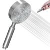 Shower Head 304 Stainless Steel Shower Heads,Detachable Handheld Bathroom Shower Head Replacement,Universal High Pressure Shower Head,Round Brush
