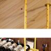 SUCHETA Hanging Wine Rack with Glass Holder and Shelf, Wine Glass Holder Upside Down Wine Rack，Bar Hanging Glass Rack, Golden Wine Glass Rack, Wi