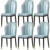 Kitchen Dining Room Furniture Chairs Modern Water Proof PU Leather Dining Chairs Set Of 6 Side Chair with Metal Legs for Living Room Bedroom Kitc