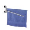 Wenko Wenselaar GmbH & CO KG Power-Loc Towel Holder with 2 Arms Elegance-Fixing Without Drilling, Zinc diecasting, Silver Shiny, 12 x 4 x 35 cm