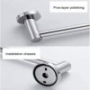 XHALERY 80cm Bathroom Shelf Towel Rack Holder Stainless Steel Single Towel Rail Bar Wall Mounted Hanger Hook Accessory For Kitchen Lavatory