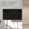 POUT Eyes 16 TV Studio Display Mount - Solid Wood Easel Quad-Leg w/Height Adjustable White Bracket & Cable Ties - Max Load 88lbs 49 to 70 Inch LE
