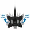 Mount-It! Premium Ceiling Mount TV Bracket | Full Motion TV Ceiling Mount for 23-42 inch Flat Screen TVs | Multiple VESA Patterns | Max Weight 66