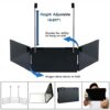 360 Mirror for Haircuts for Men & Women - 3 Way Mirror for Braiding Hair Shaving and Makeup - Barber Mirror Self Cut Trifold & Hair Grippers Set