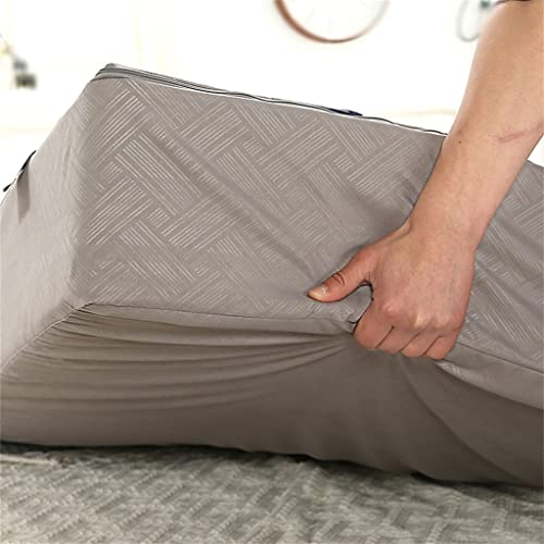 LIUZH Bed Hat Single-piece Bed Cover Latex Mattress Protection Bed Cover Zipper Bed Hat Pillowcase Three-piece Set (Color : D, Size : 150 * 200CM