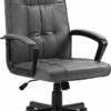 Centro Executive Office Chair, Ergonomic Computer Desk Chair Adjustable Height Desk Chairs Heavy Duty 360° Swivel Comfy Gaming Chair, PU Leath