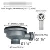 Hinata Kitchen Sink Waste Kit with Overflow Pipes Wash Basin Overflow Head Sink Overflow Head Overflow Pipe for Sink- Rectange Interface (Round)