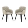 A&B Home 31 in Set of 2 Wooden Classy Armless Dining Chair, Beige