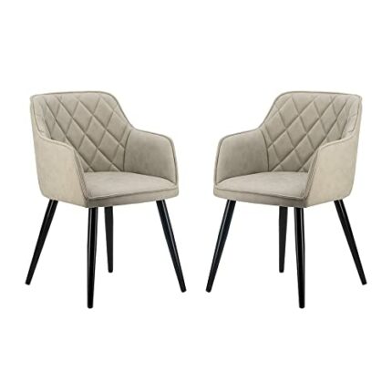 A&B Home 31 in Set of 2 Wooden Classy Armless Dining Chair, Beige