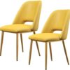 dining chair Office Reception Chairs Business Dining Chairs Set Kitchen Dining Chairs Set of 2, Counter Corner Kitchen Chairs with Gold Metal Leg