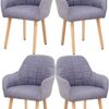 dining chair Dining Chairs Set - Corner Kitchen Counter Chairs, Dining and Kitchen Side Chair with Wood Legs Accent Chair Backrest Armchair for L