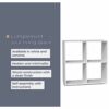 WHATSIZE ENTERPRISE – Malax – Versatile Wooden Storage Shelf - A Minimalist Display Cabinet with 4 Cube Compartments Ideal for Home - Furniture t