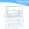 ACRLIE 2 Tier Acrylic Display Case Collectibles Display Boxes for Pastry Cabinet Cars Collectibles Dustproof Protection (30x17.5x40.5cm / 11.8x6.