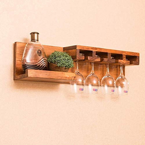 KXDCZ Wood Wine Rack-Wall Mounted Rustic Wood Wine Rack Stem Glass Holder ,Home Kitchen Décor ,Storage Rack