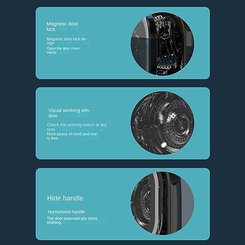 HTONVK Compact Mini Tumble Dryer, Portable, Freestanding Table top Dryer with Stainless Steel Tub, 450W Electric Tumble Laundry Dryer, for Apartm