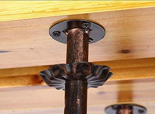 Solid Wood Hanging 5 Bottles Wine Rack Display Stand with 5 Wine Glass Card Slot, Adjustable Boom, Chestnut Color Modern Minimalist Design for Wi