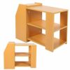 FTVOGUE 3-Tier Storage End Table, Multifunctional Storage Sofa Side Table End Table Bookshelf with Open Storage Shelves for Living Room Study Roo