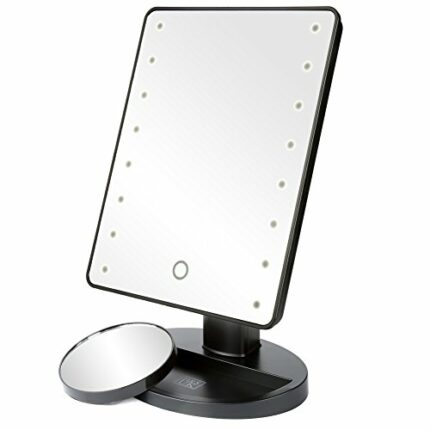 H&S Makeup Mirror with Light/LED Light Up Mirror/Vanity Mirror with Lights / 10X Magnifying Round Make Up Mirror LED Lighted Illuminated Cosmetic