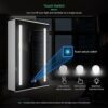 LUMIRRORS® LED Bathroom Mirror Cabinet with Dimmable Brightness Demister Pad Shaver Socket Touch-Switch Wall Mirrors Cabinets Adjustable Shelves