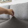 Rosnek Velvet Sofa Seat Cover,1 Seater Sofa Cushion Covers Non Slip Sofa Slipcovers with Elastic Bottom,Stretchy&Thicker&Soft Sofa Protectors fro