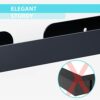 Black Towel Holder | Stylish Bathroom Towel Rail | Self adhesive and wall mounted | 30cm or 12 inches in length | Stainless Steel Towel Rail Wall