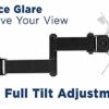 Mount-it! Universal VESA Pole Mount with Articulating Arm | Full Motion TV Pole Mount Bracket | VESA 75 100 | Fits TVs or Monitors Up to 32 Inche