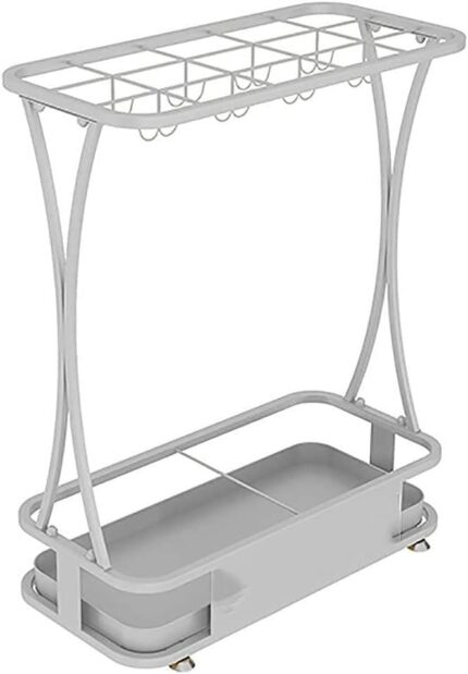 AANAN Umbrella Stands,Umbrella Holder Iron Umbrella Stand Rack Metal Screw Reinforcement Drain Tray Design Design Indoor Umbrella Holder Umbrella