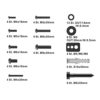 Conecto VESA Screws Set 64 Pieces Ideal for TV Mounting TV Wall Mount TV Bracket Mounting Screws with Dowels and Washers Black