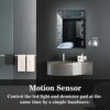 Warmiehomy Bathroom Mirror with LED Lights 700 x 500mm Wall Mounted Vanity Mirror LED Bathroom Mirror with Antifog Socket Touch Sensor