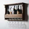 Solid Wood Wine Cabinet Wine Rack, Wine Goblet Holder, Wall Rack, Decorative Rack, Modern Minimalist Wall-mounted Wine Shelf