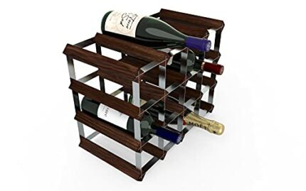 RTA 16 Bottle Traditional Wine Rack - Kit - Manhogany Pine (FSC),42. 6 x 32. 9 x 22. 3 cm (width x height x depth)
