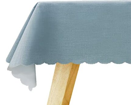 YETEE Table Cloth Wipe Clean Waterproof Oil-proof Dining Cover PVC Tablecloth Rectangle Square Protector for Kitchen,Picnic,Party,Christmas,Outdo
