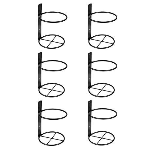 Anlayliay Wine Wall Holder, 6 Pack Wall Mounted Wine Rack, Metal Wine Bottle Display Holder for Wine Storage Wall Wine Theme Decor